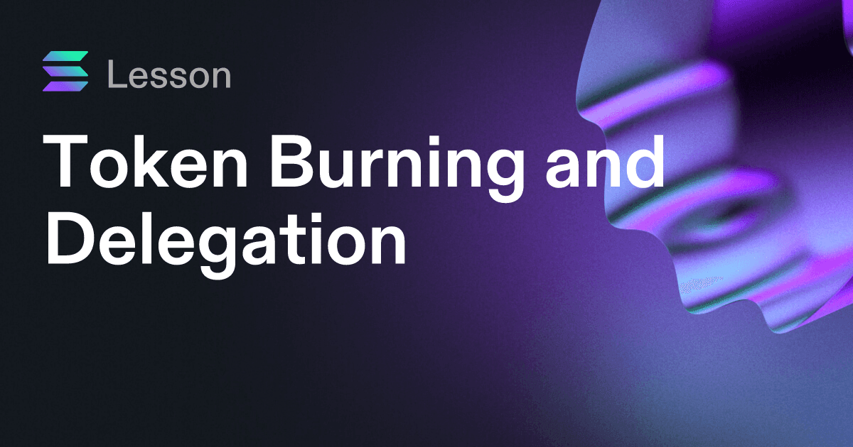 Token Burning and Delegation